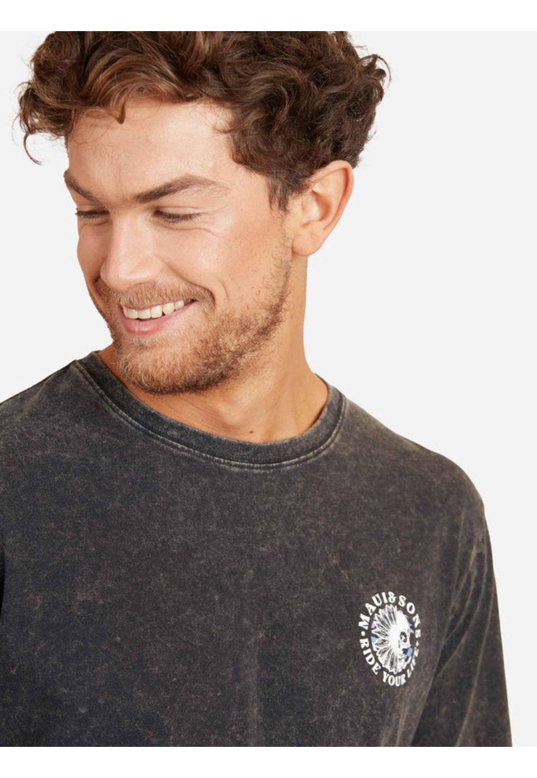 Polera Sunset In California Hombre Negro Maui And Sons-2