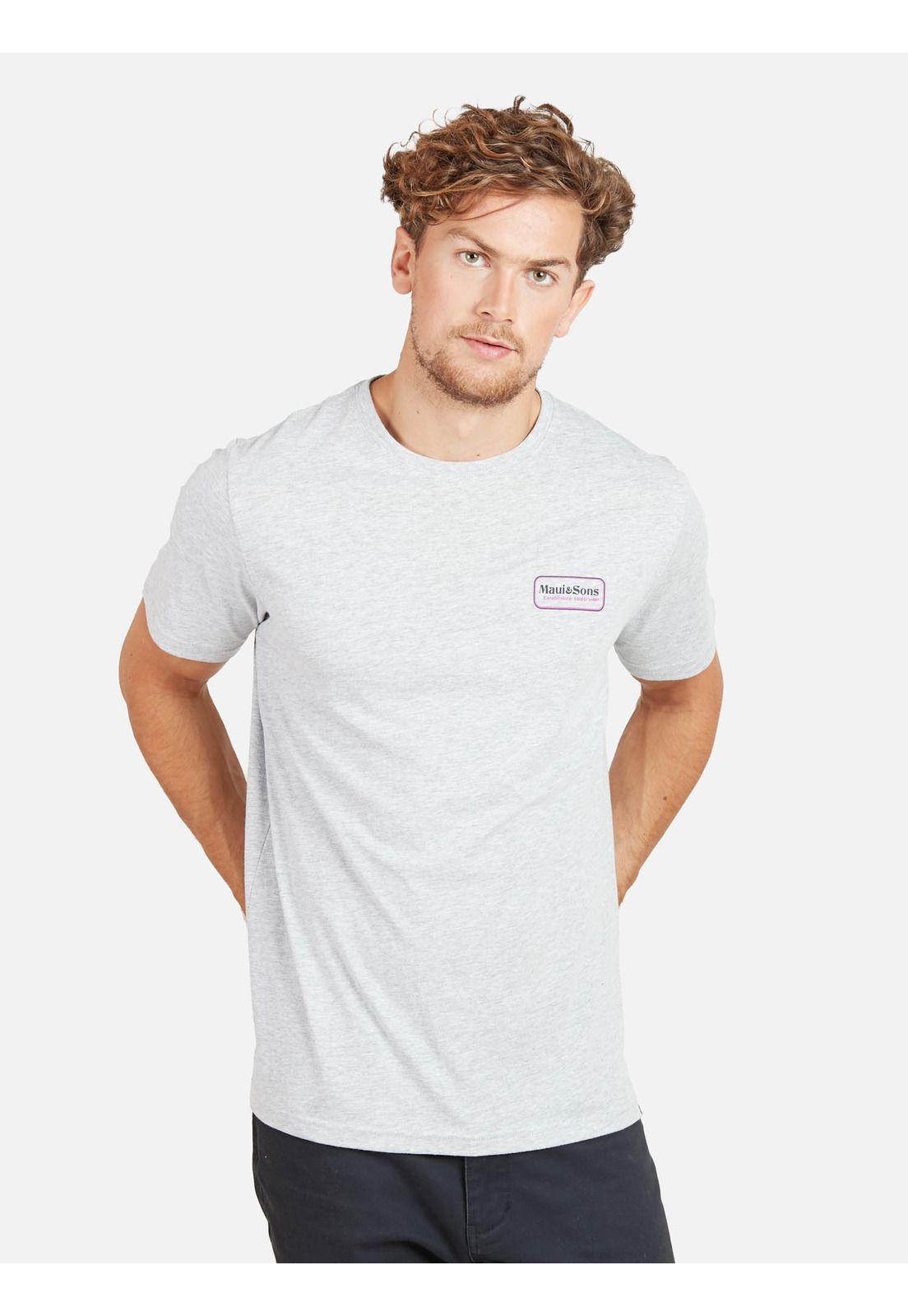 Polera ESTABLISHED 1980 SS TEE Hombre Gris Maui & Sons-0
