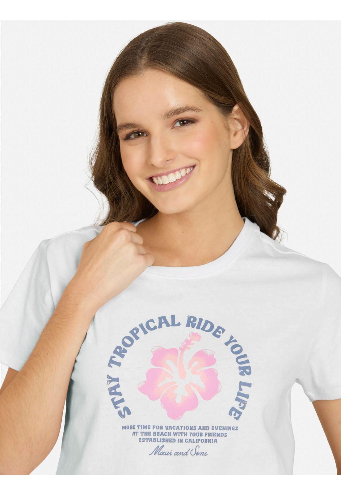 Polera MC Kailoa Blanco Mujer Maui And Sons-2
