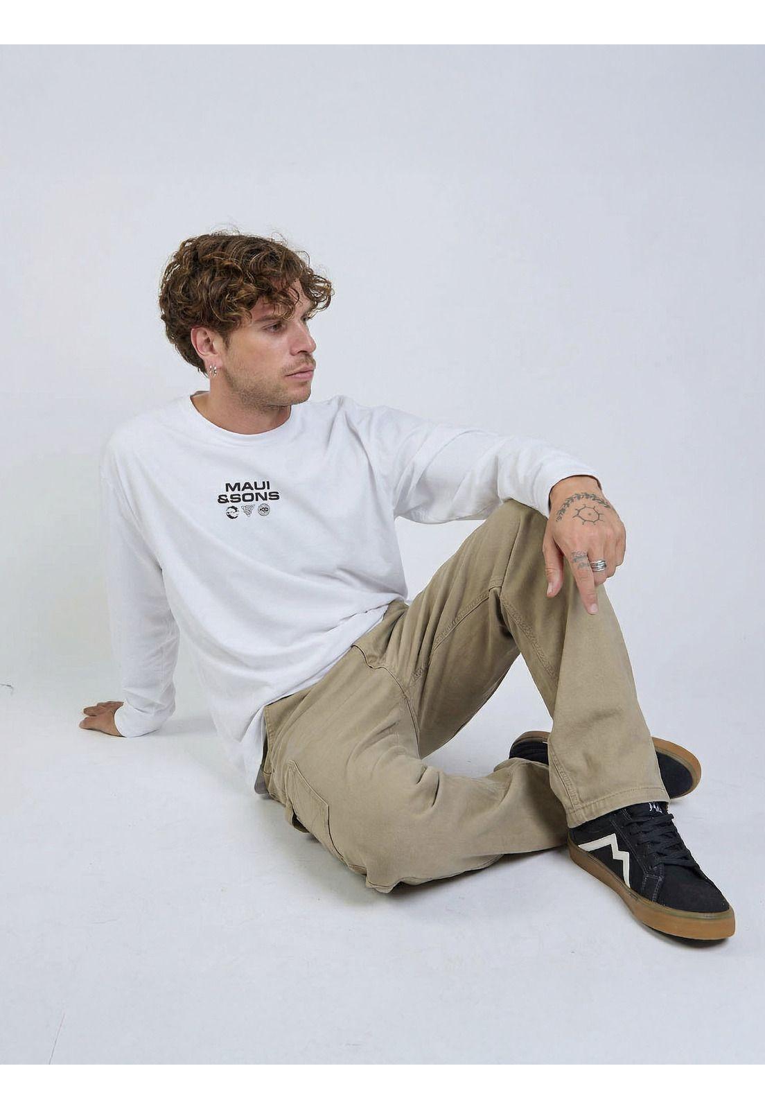 Pantalon Beacha Café Hombre Maui And Sons-5