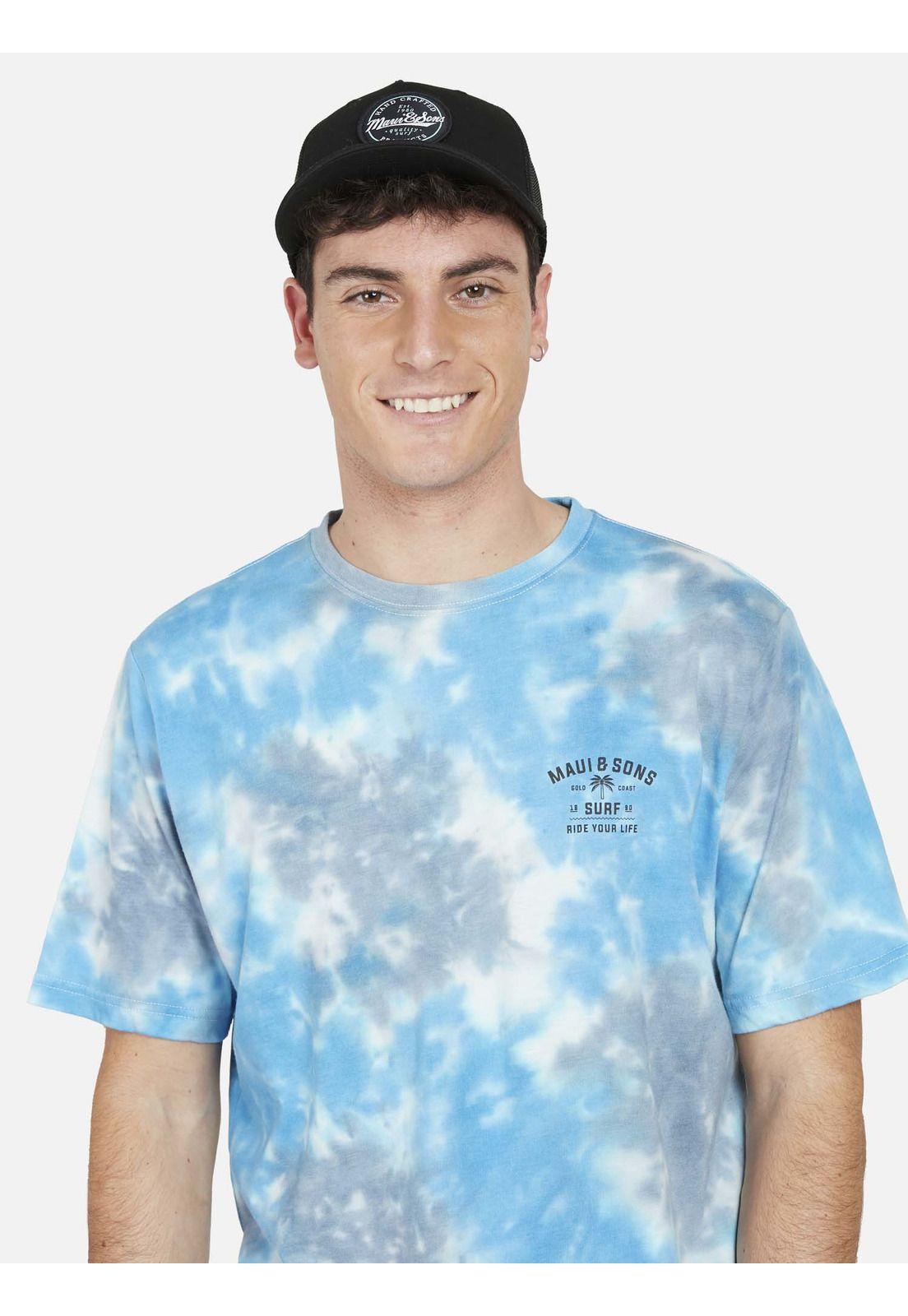 Polera PALMS BEACH SS TEE TIE DYE Hombre Multicolor Maui and Sons-2