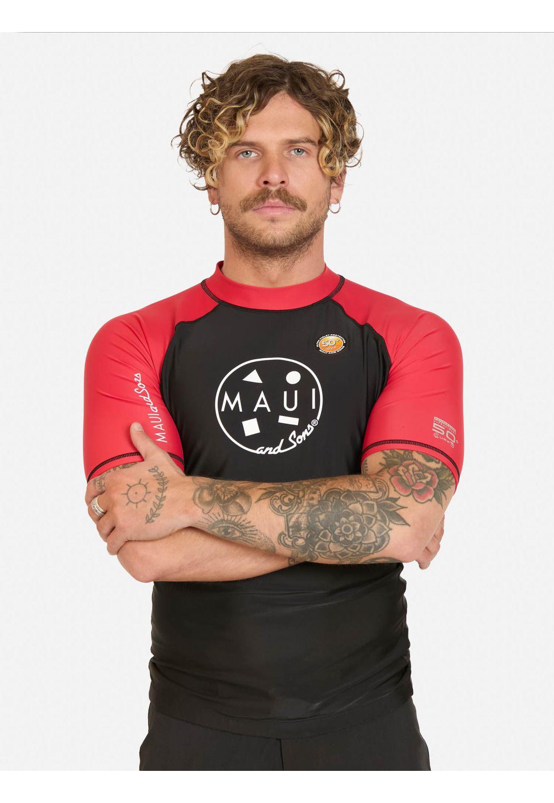 Polera UVP Meika Rojo Hombre Maui And Sons-0