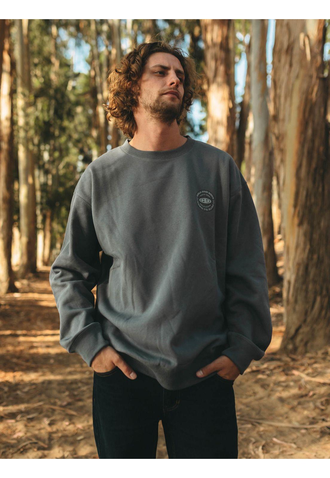 Poleron CR Oval Seal Gris Hombre Maui And Sons-0