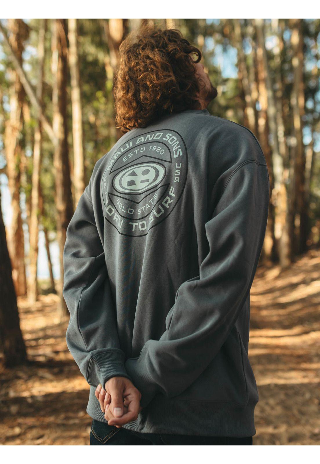 Poleron CR Oval Seal Gris Hombre Maui And Sons-2