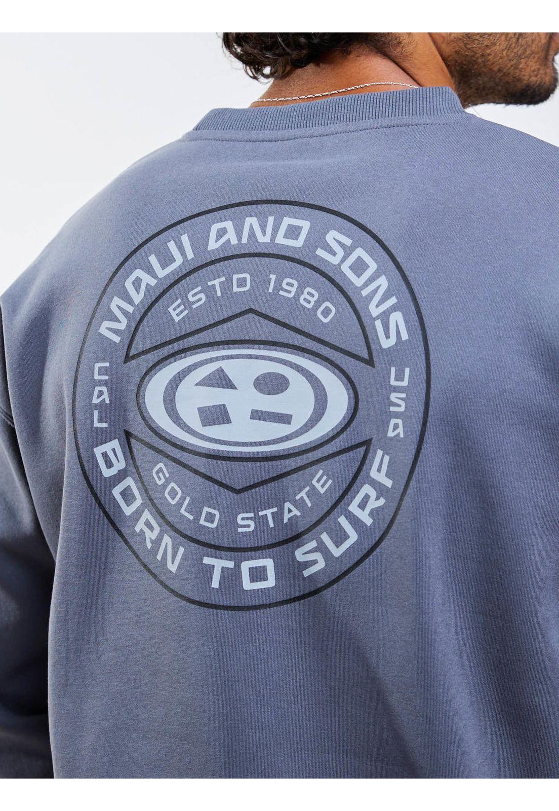 Poleron CR Oval Seal Gris Hombre Maui And Sons-7