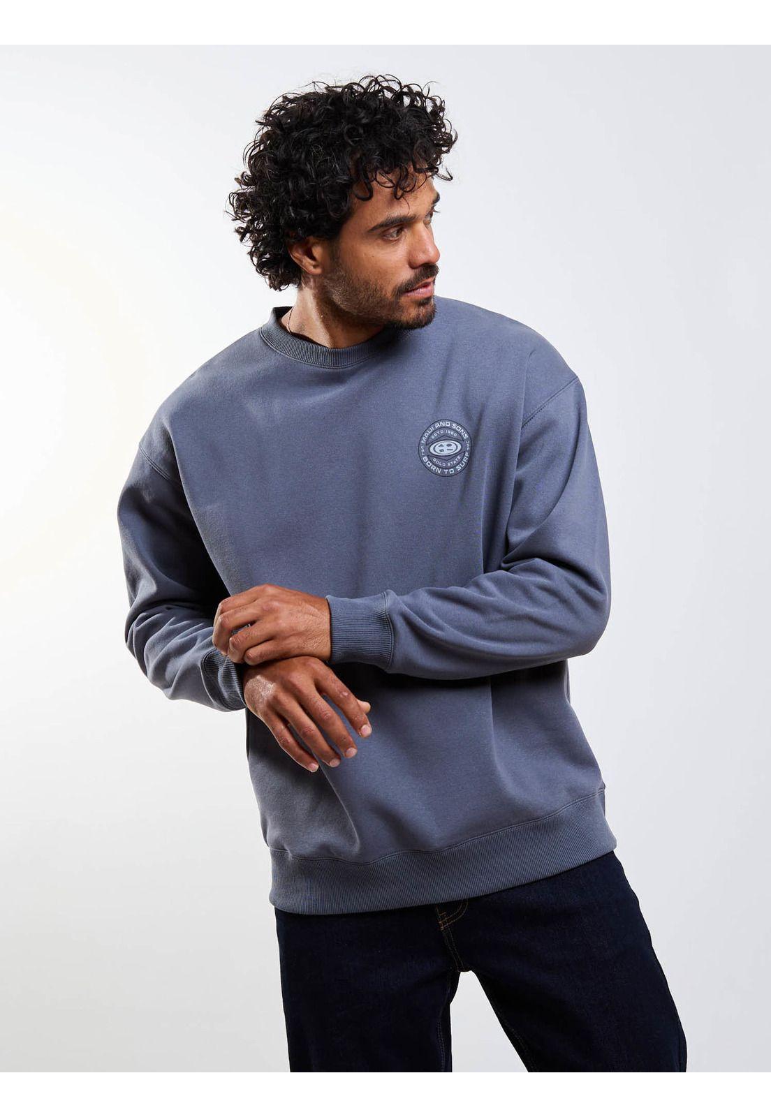 Poleron CR Oval Seal Gris Hombre Maui And Sons-8