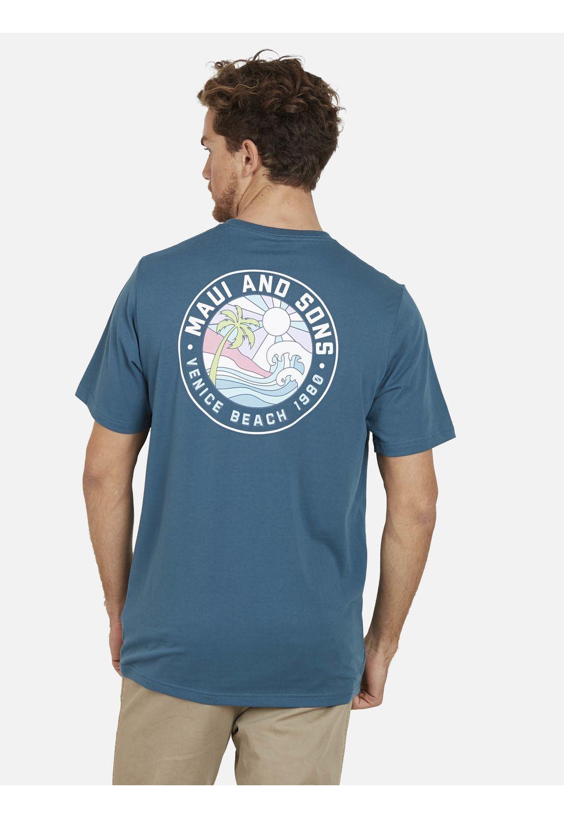 Polera VENICE 1980 Hombre Azul Maui and Sons-1