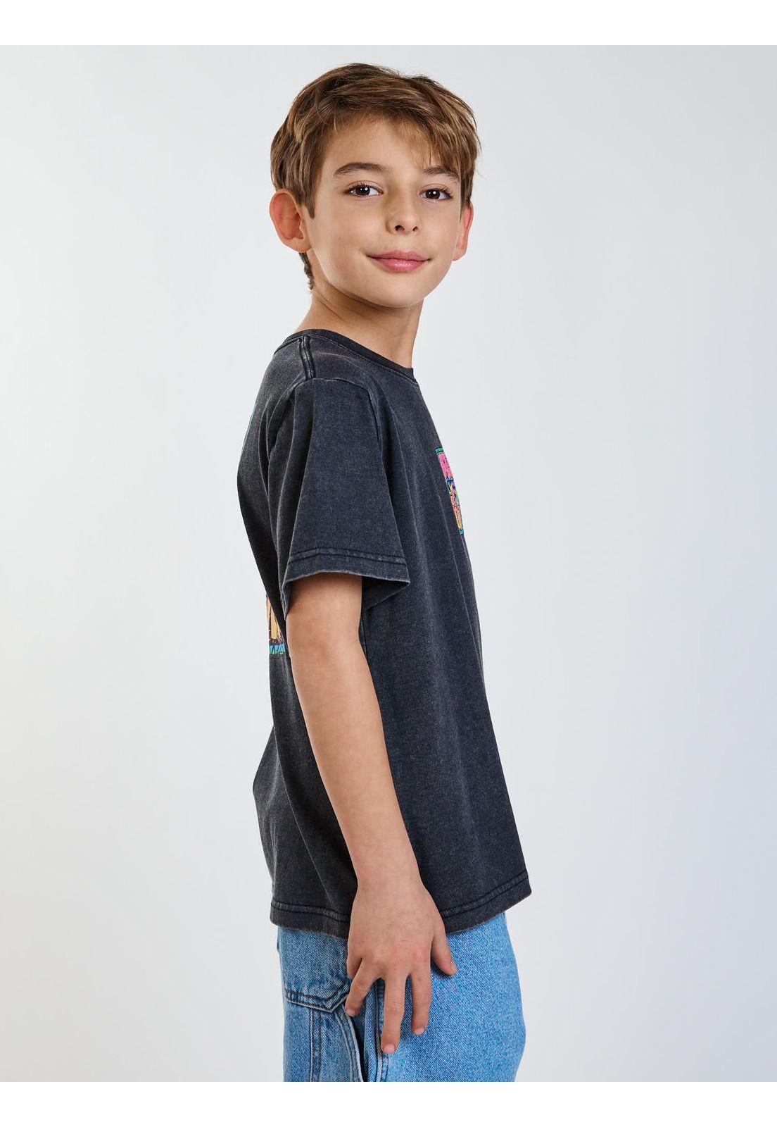 Polera MC Frenzy Negro Infantil Maui and Sons-2