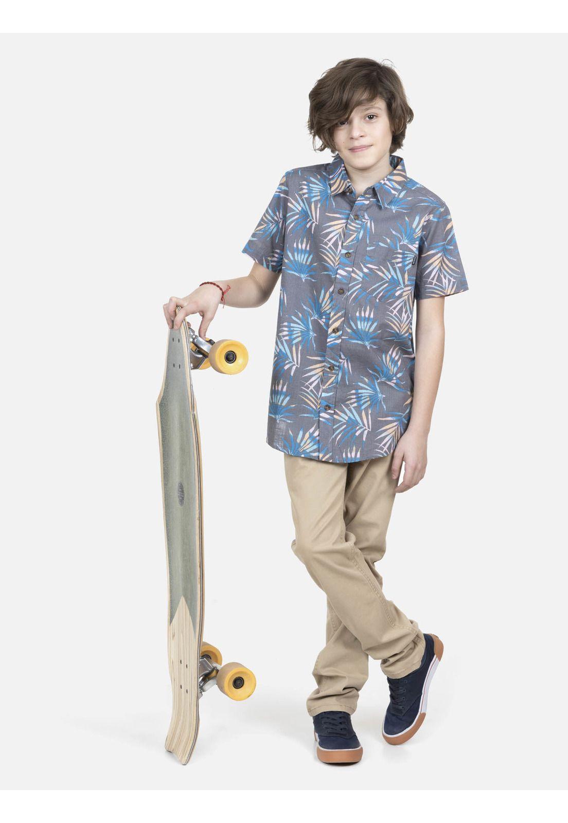 Camisa  Juvenil Gris Oscuro 5C932-MV22 Maui And Sons-3