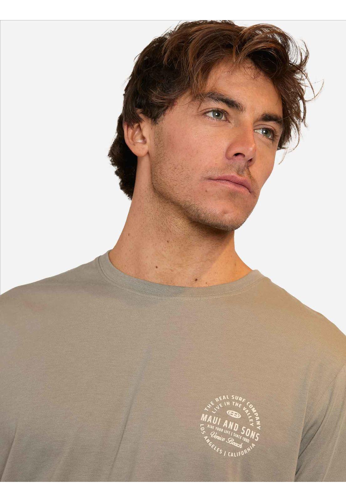 Polera MC Front Ly Gris Hombre Maui And Sons-2