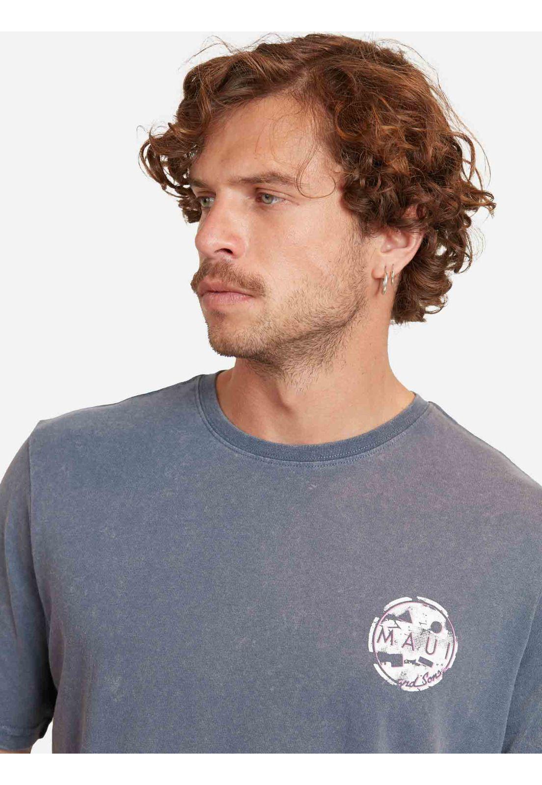 Polera Cookie Effect Wornout Celeste Hombre Maui And Sons-2