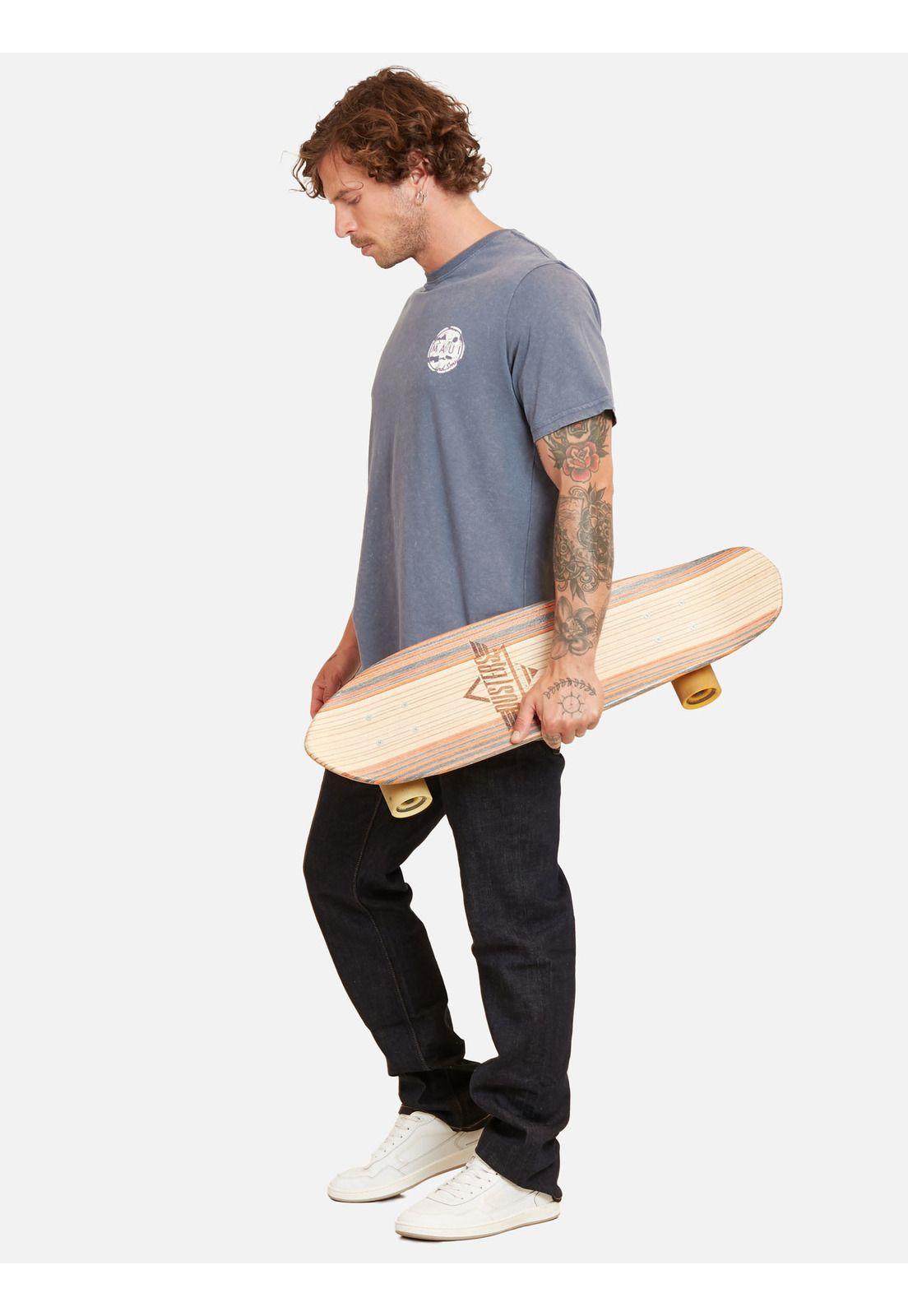 Polera Cookie Effect Wornout Celeste Hombre Maui And Sons-3