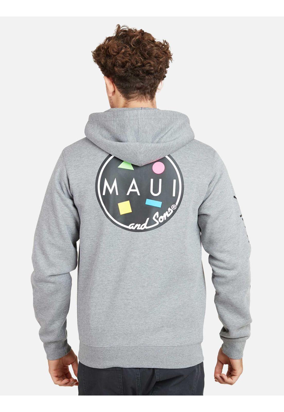 Poleron CALSSIC HOOD Hombre Gris Maui and Sons-1