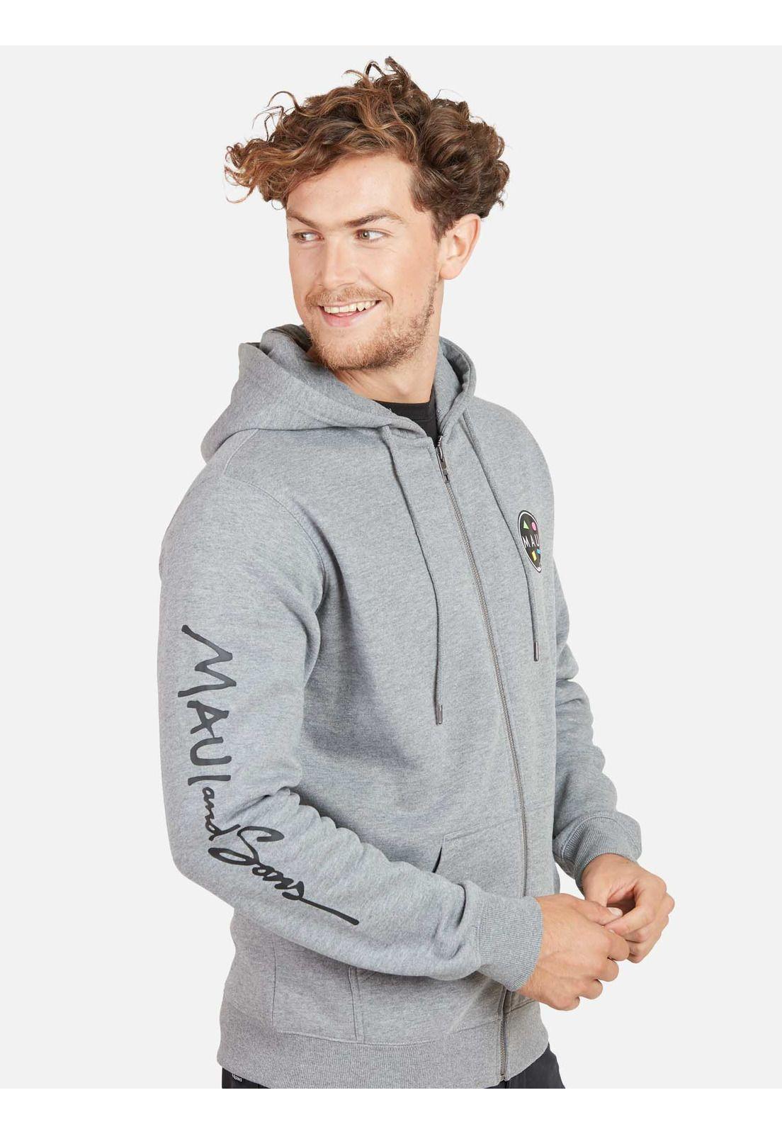 Poleron CALSSIC HOOD Hombre Gris Maui and Sons-2