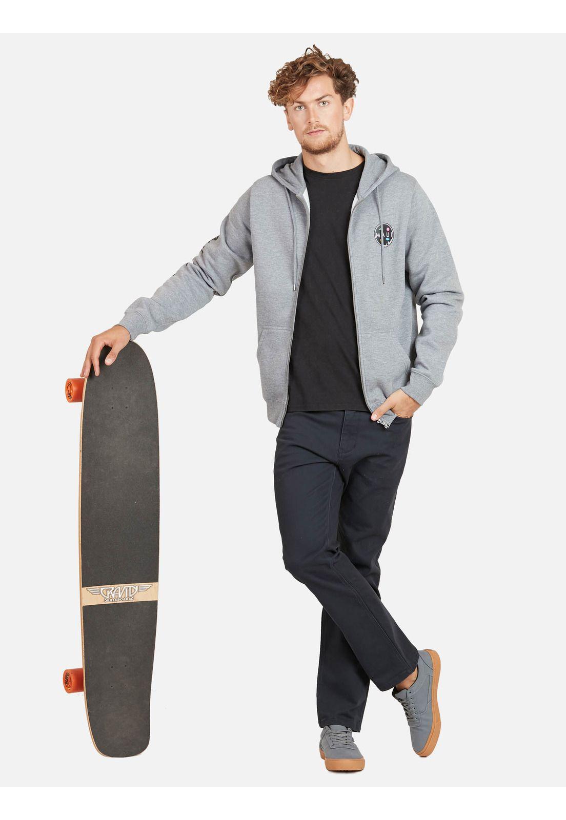 Poleron CALSSIC HOOD Hombre Gris Maui and Sons-3