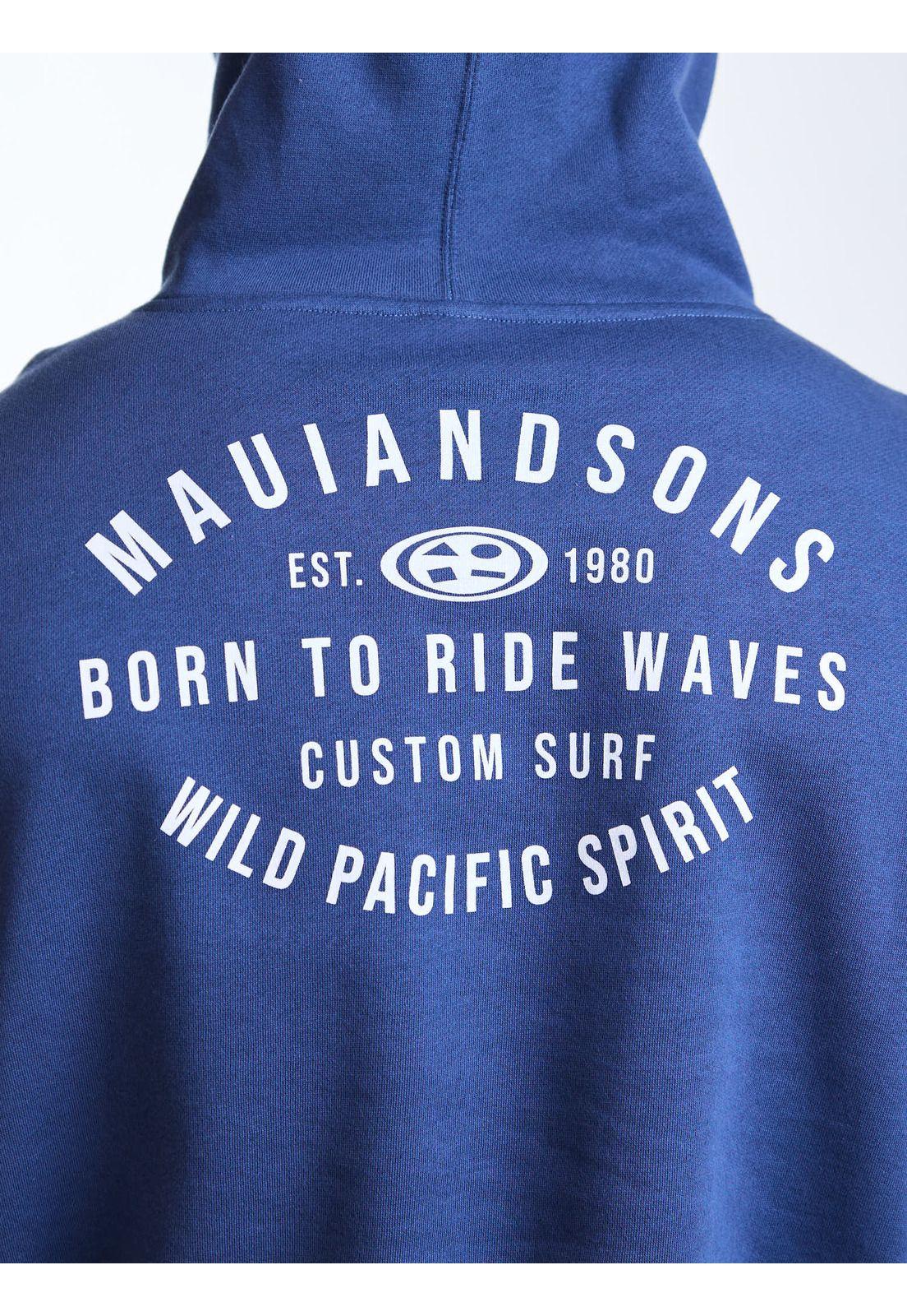 Poleron Canguro Coastal Azul Hombre Maui and Sons-3