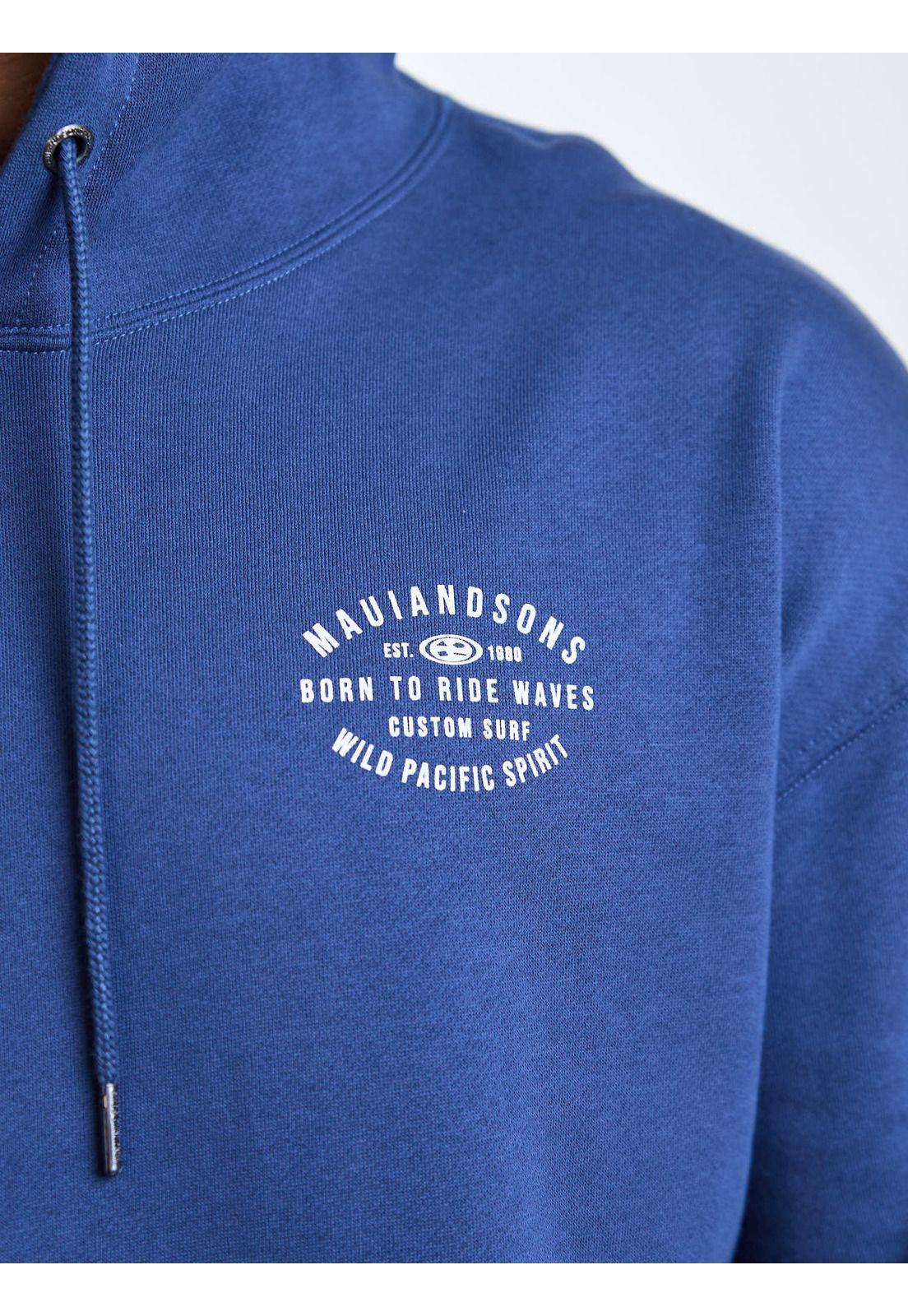 Poleron Canguro Coastal Azul Hombre Maui and Sons-6