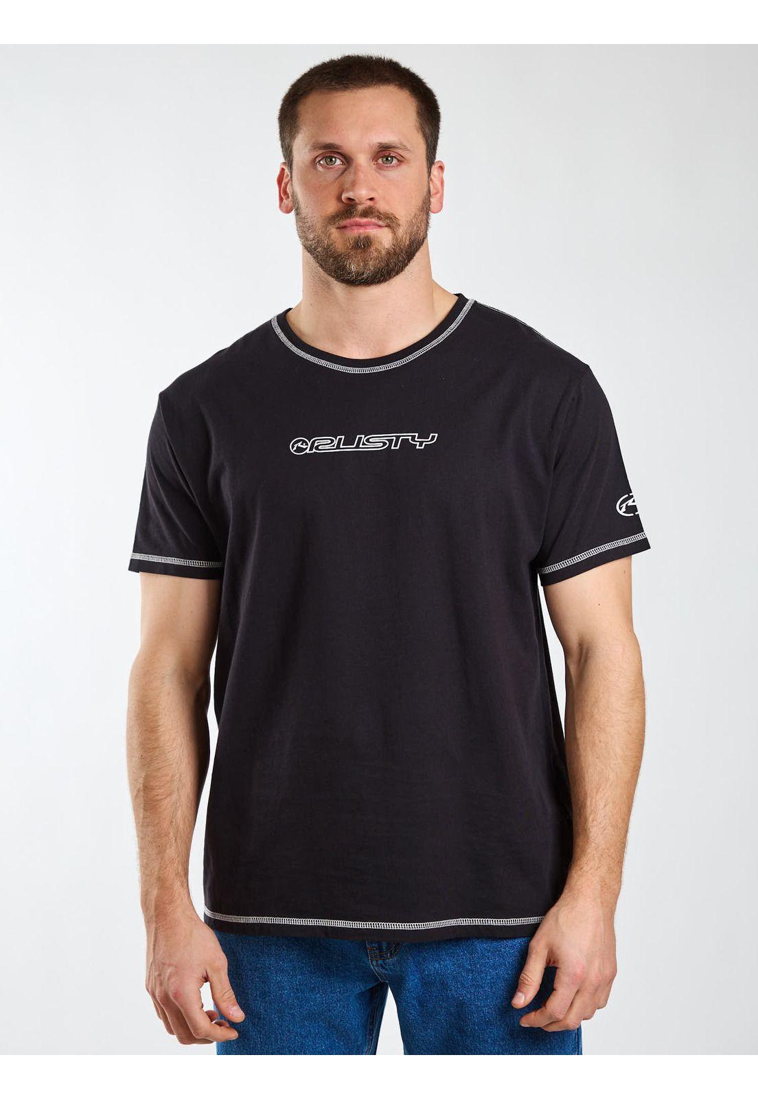 Polera MC Rusty 90S Negro Hombre Rusty-0