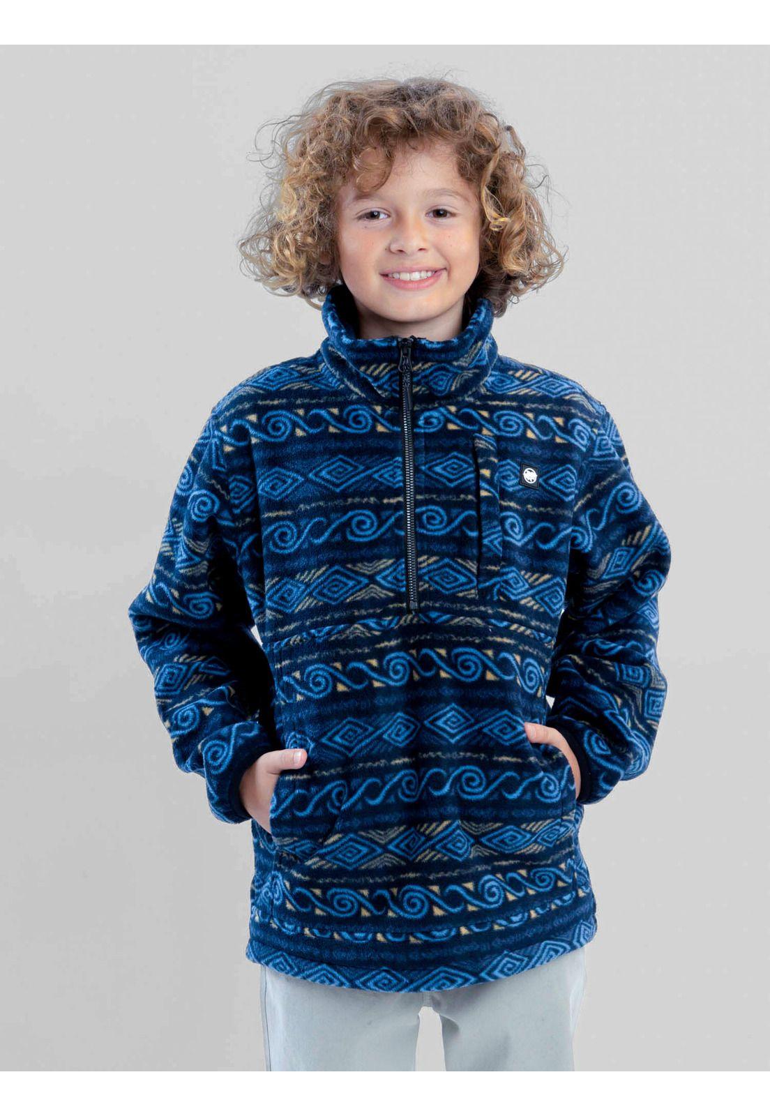 Poleron Polar Andean Lake Multicolor Infantil Maui And Sons-0