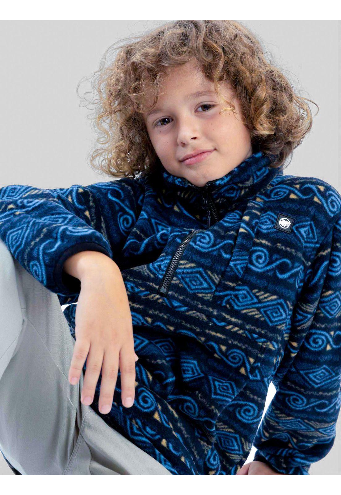 Poleron Polar Andean Lake Multicolor Infantil Maui And Sons-5