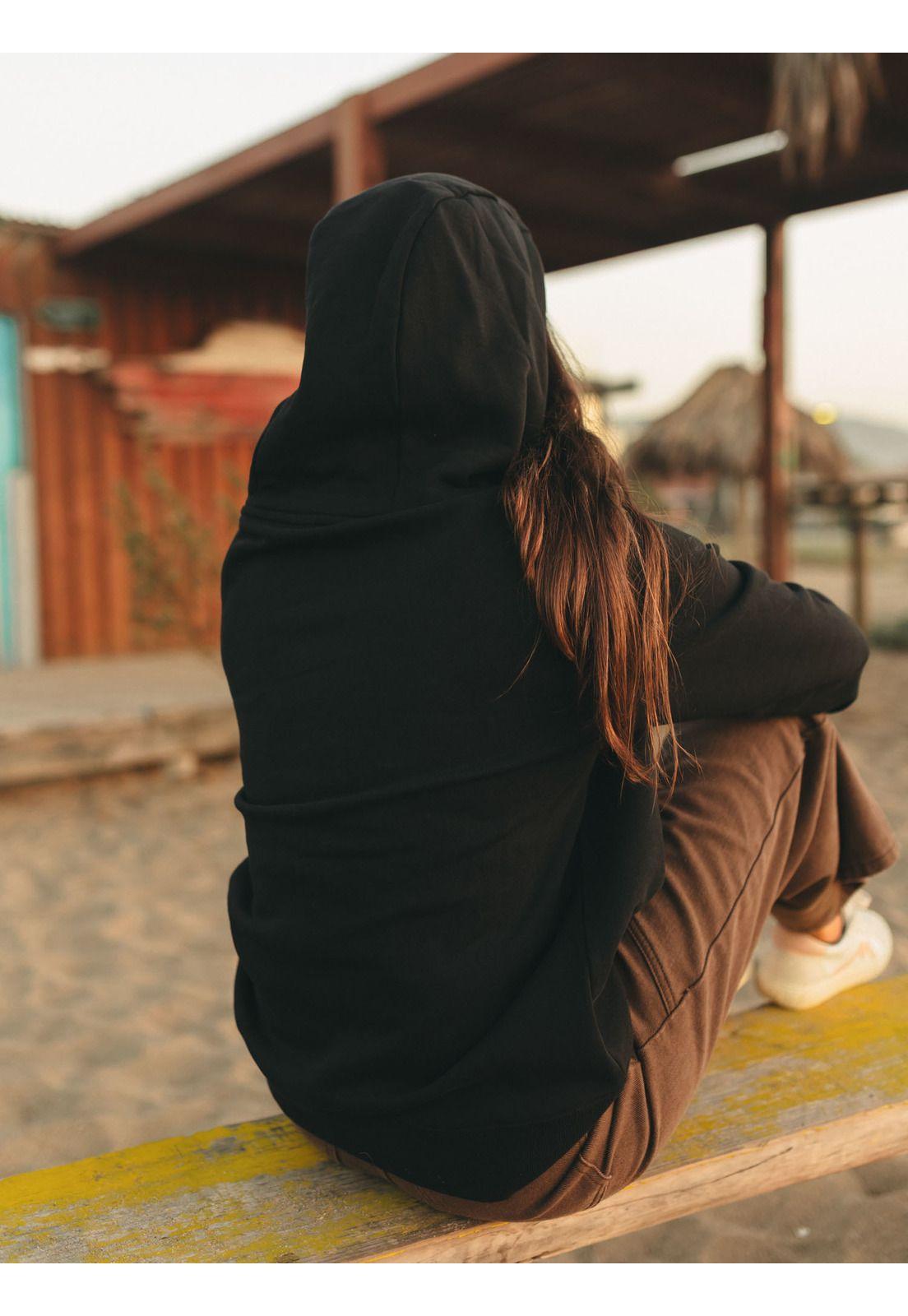 Poleron Canguro Bali Negro Mujer Maui And Sons-2