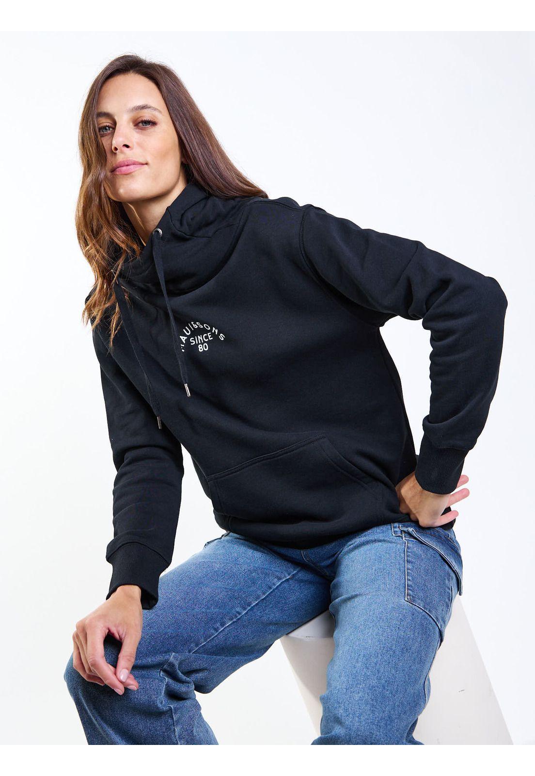 Poleron Canguro Bali Negro Mujer Maui And Sons-8