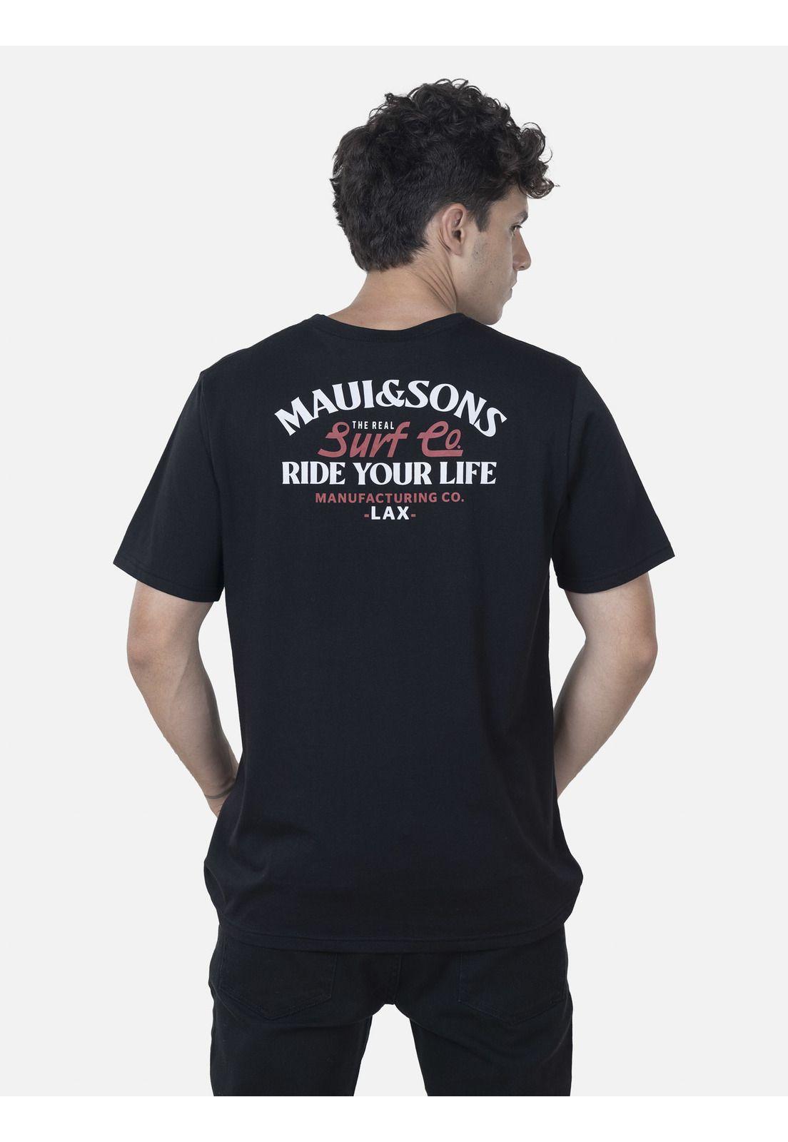 Polera Hombre 5P1008-MI22  Negro Maui and Sons-1