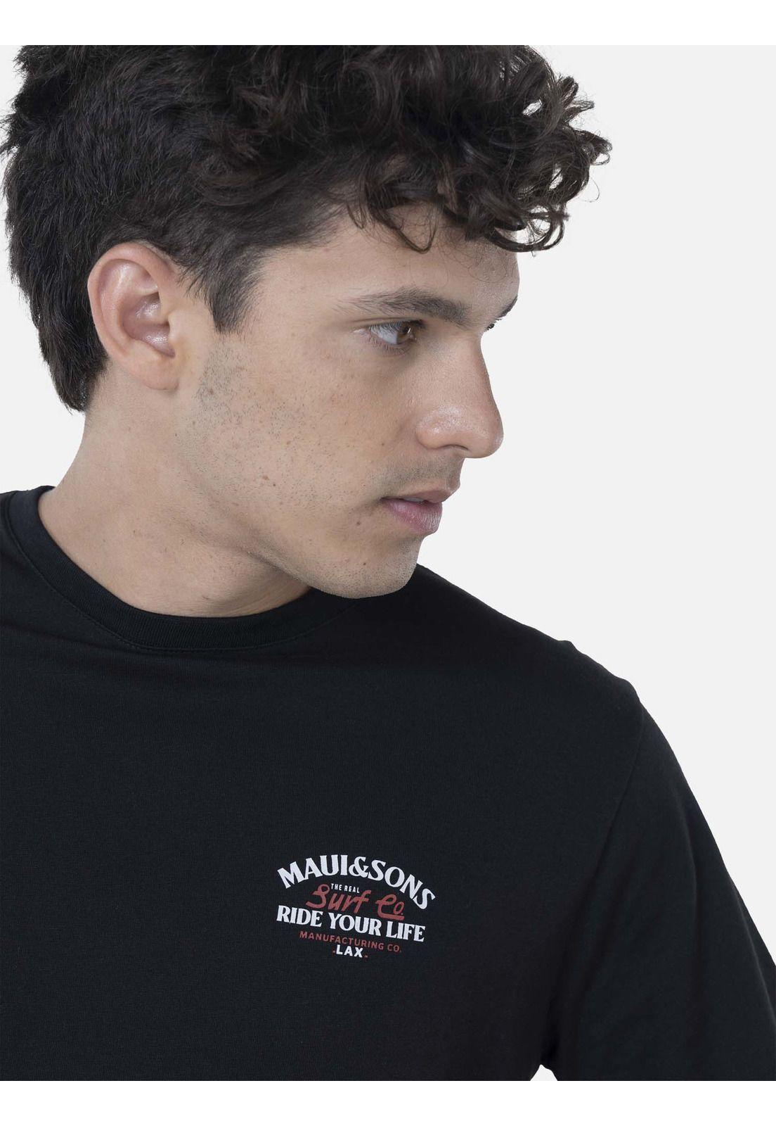 Polera Hombre 5P1008-MI22  Negro Maui and Sons-2
