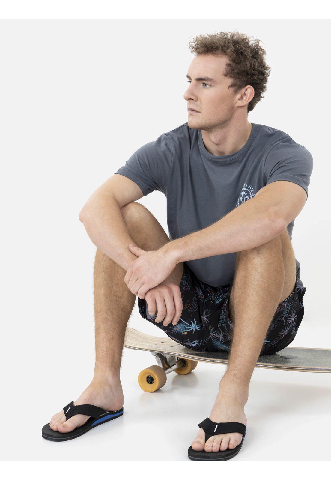 Polera GOLD STATE Hombre Gris Oscuro Maui and Sons-3