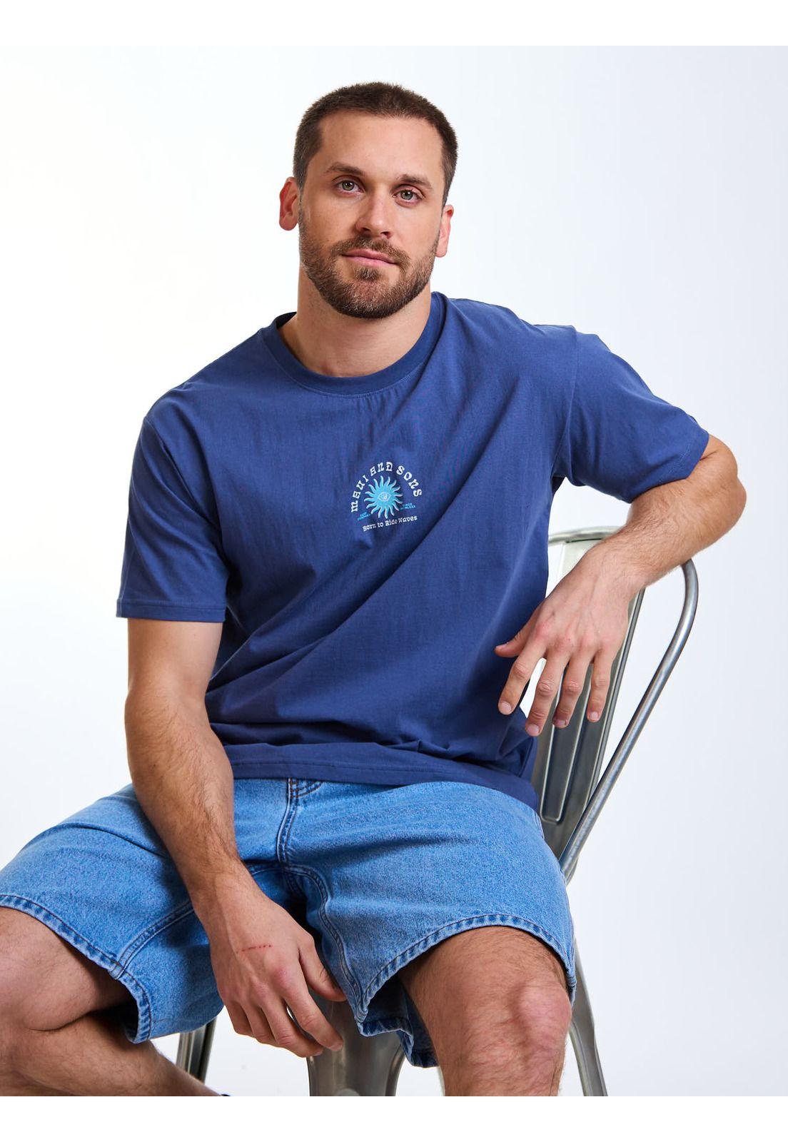 Polera MC Waves Azul Hombre Maui and Sons-6