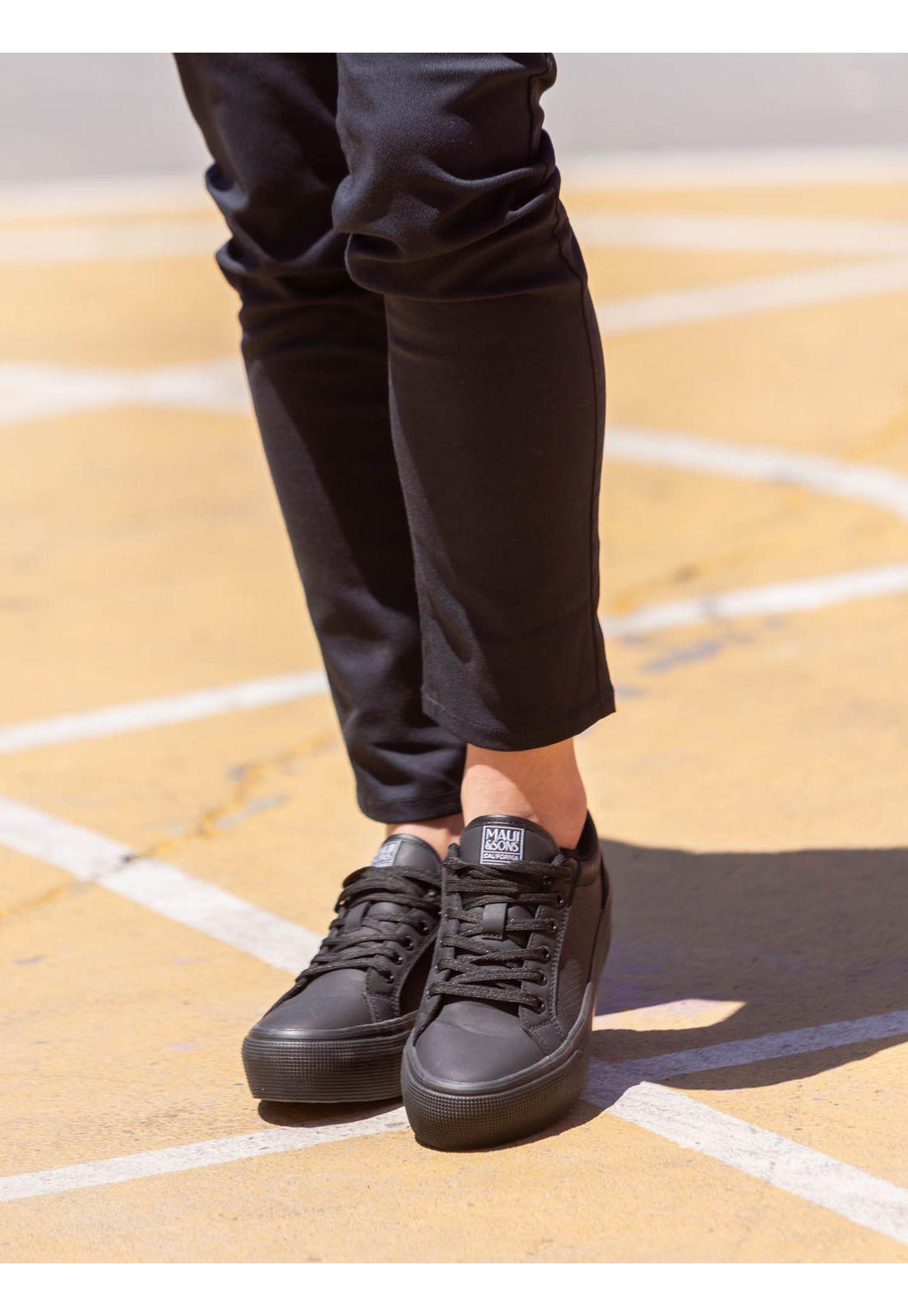 Zapatilla Escolar Wave Negro Mujer Maui and Sons-2