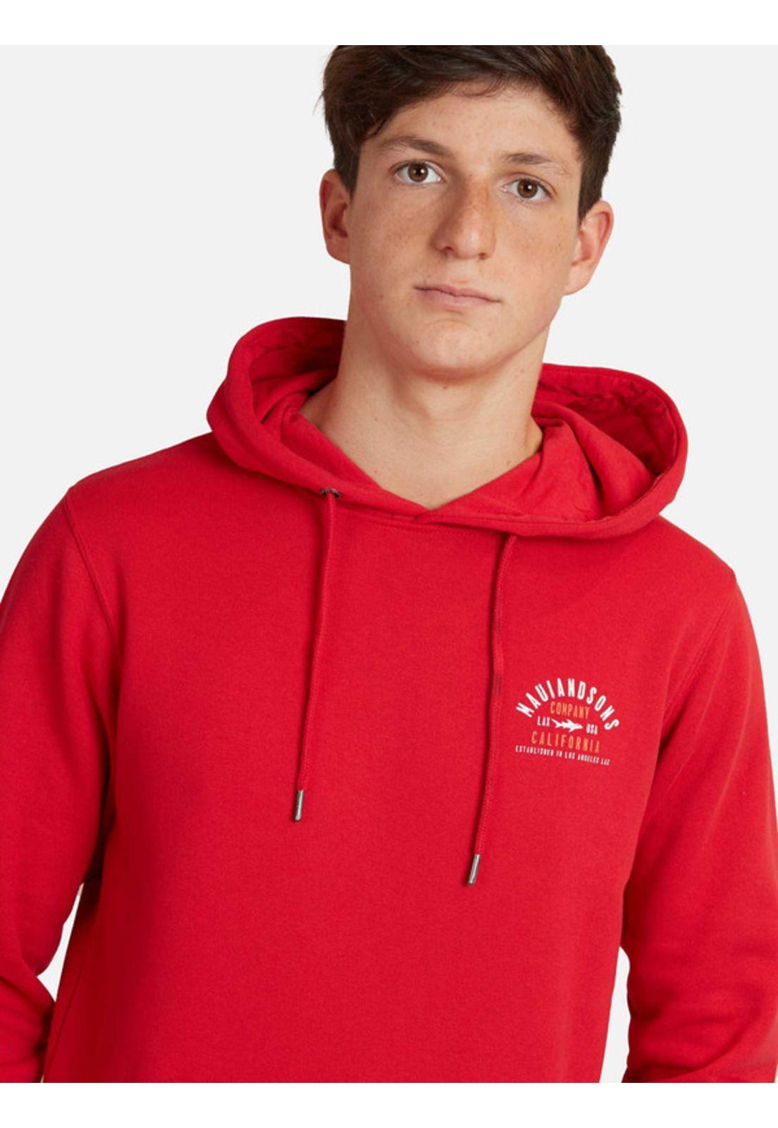 Poleron California Hoodie Juvenil Hombre Rojo Maui And Sons-2