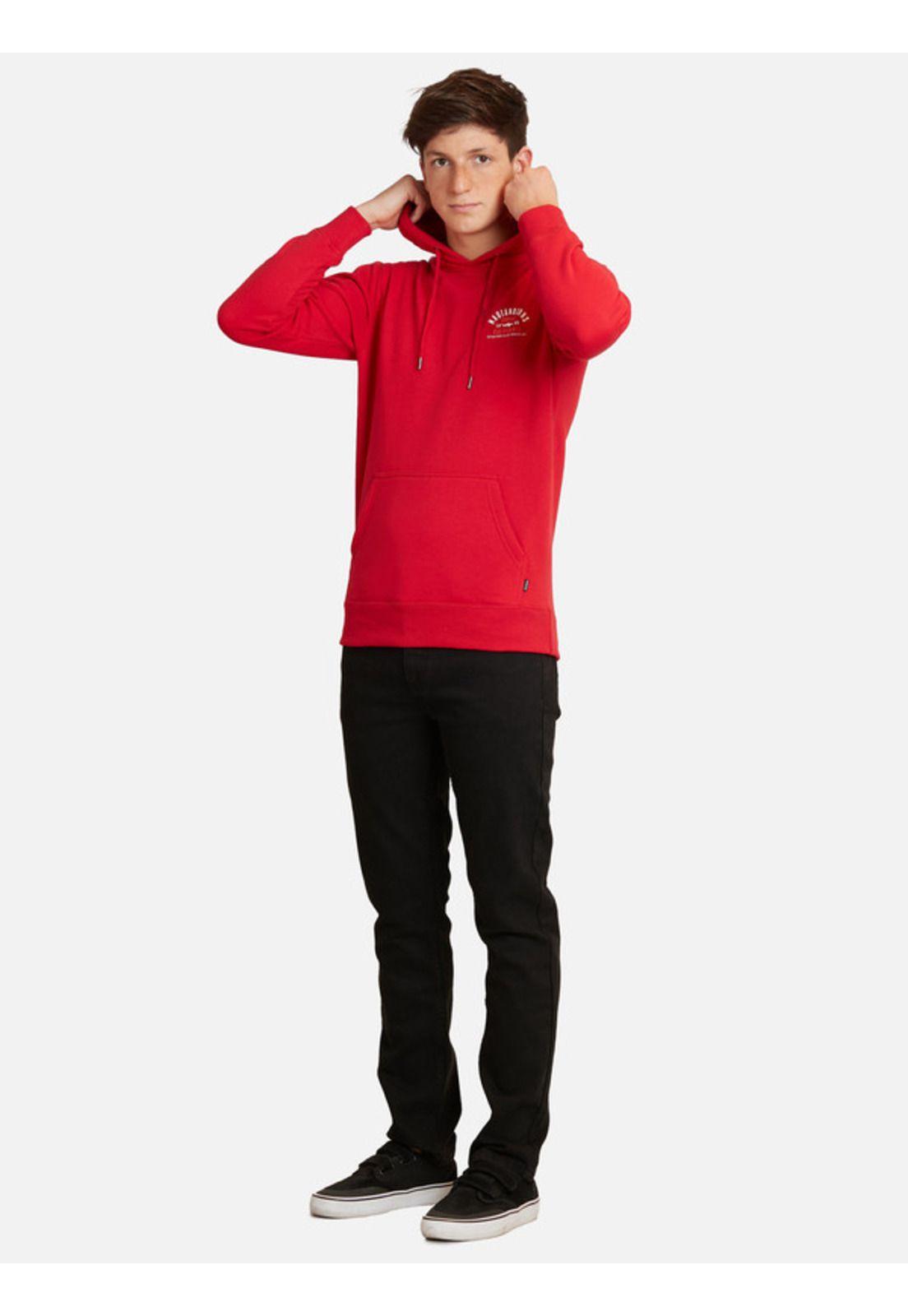 Poleron California Hoodie Juvenil Hombre Rojo Maui And Sons-3
