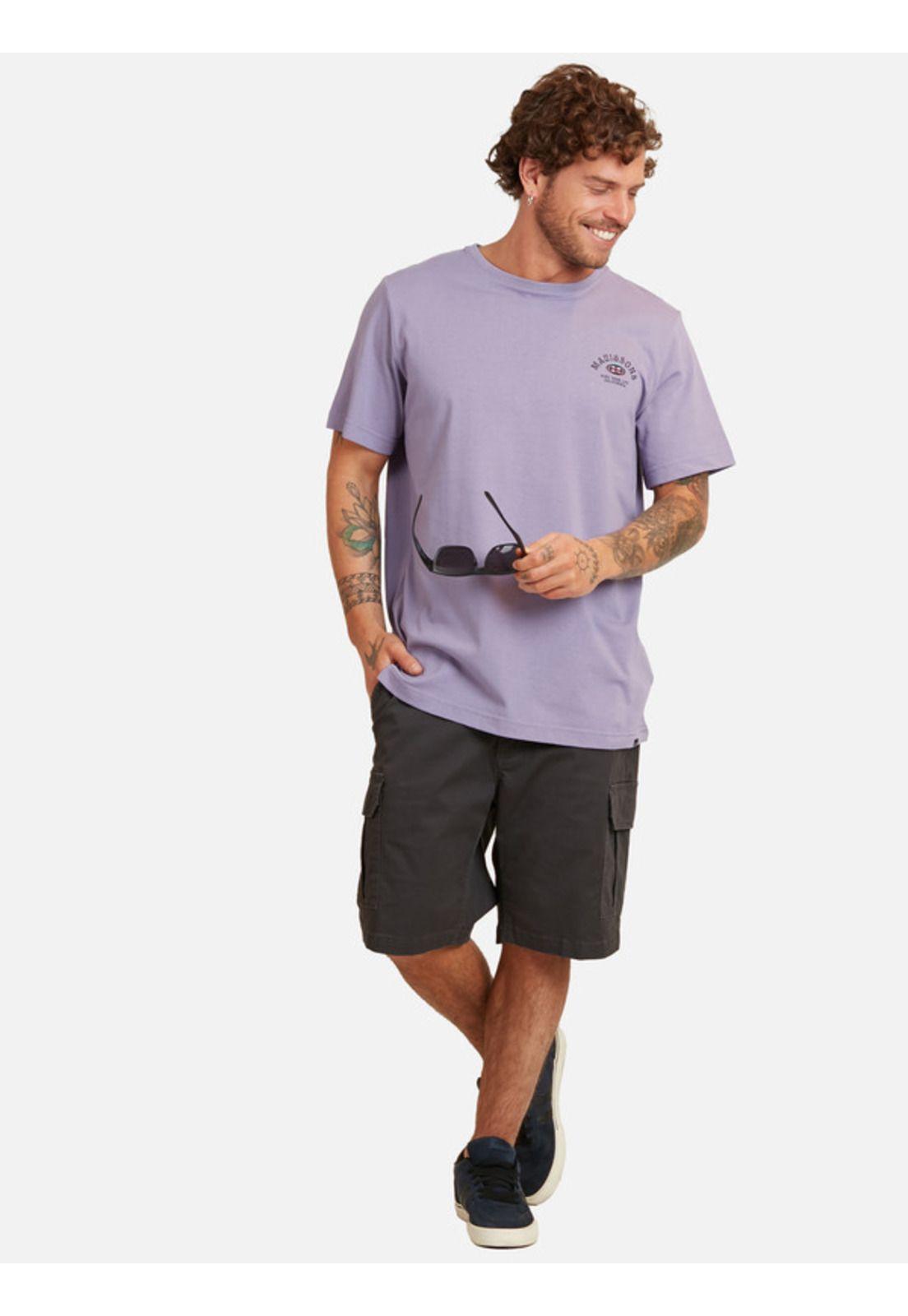 Polera Retro Logo Hombre Morado Maui And Sons-3