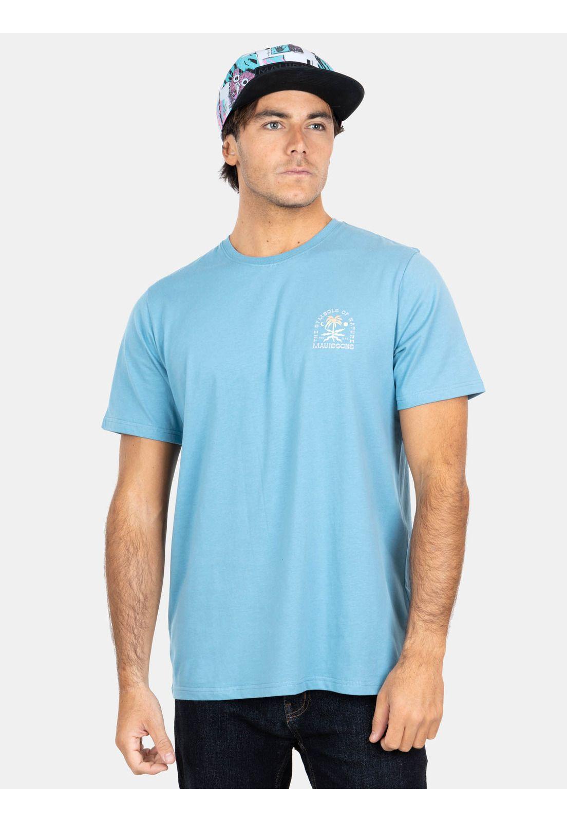 Polera MC The Symbols Of Nature  Celeste Hombre Maui And Sons-0