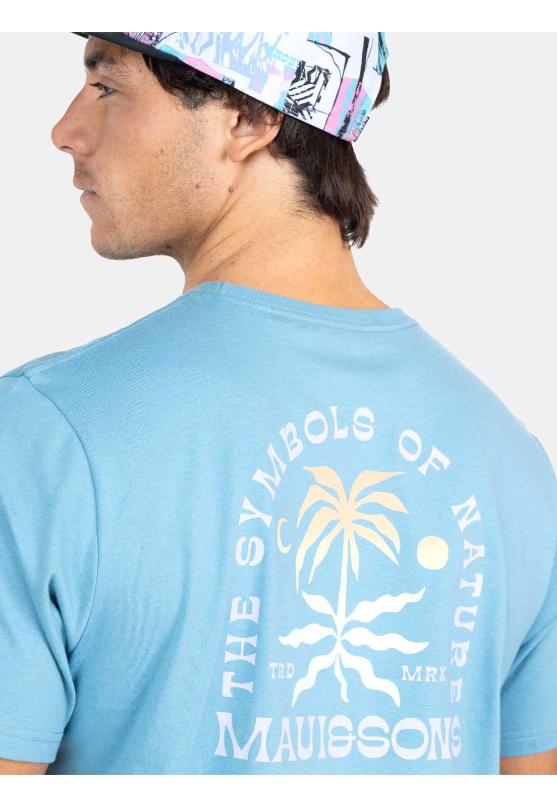 Polera MC The Symbols Of Nature  Celeste Hombre Maui And Sons-3