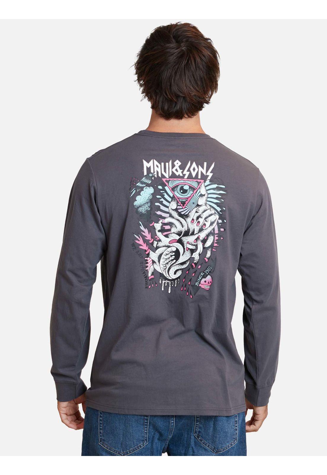 Polera Extraor Gris Oscuro Hombre Maui And Sons-1