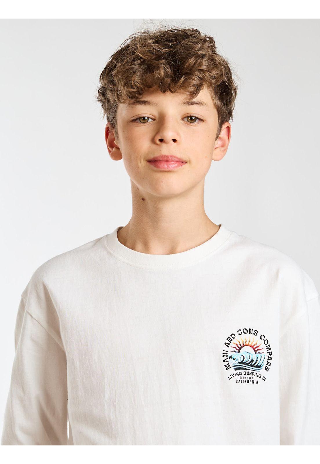 Polera ML Malibu Blanco Infantil Maui and Sons-4