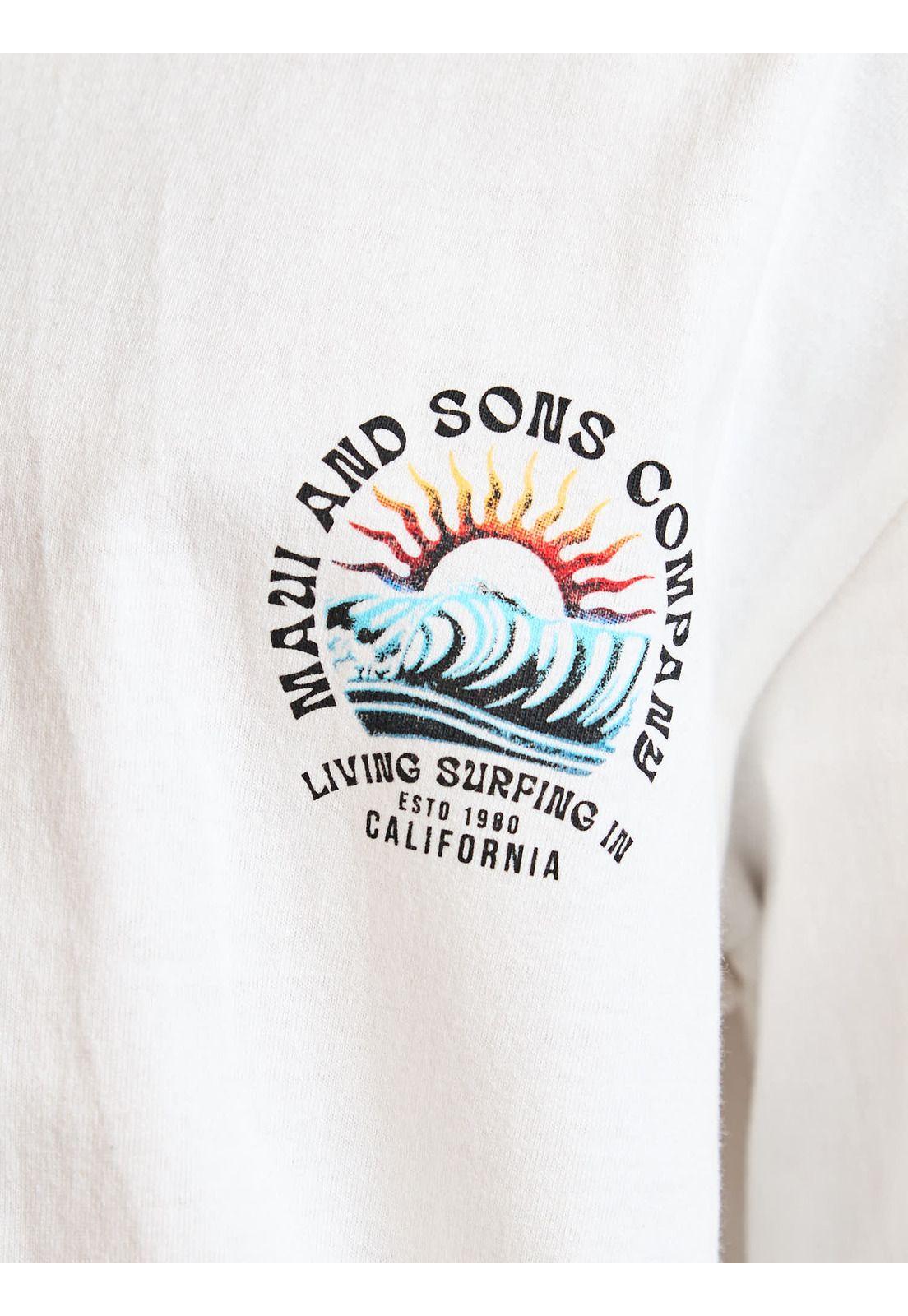 Polera ML Malibu Blanco Infantil Maui and Sons-5