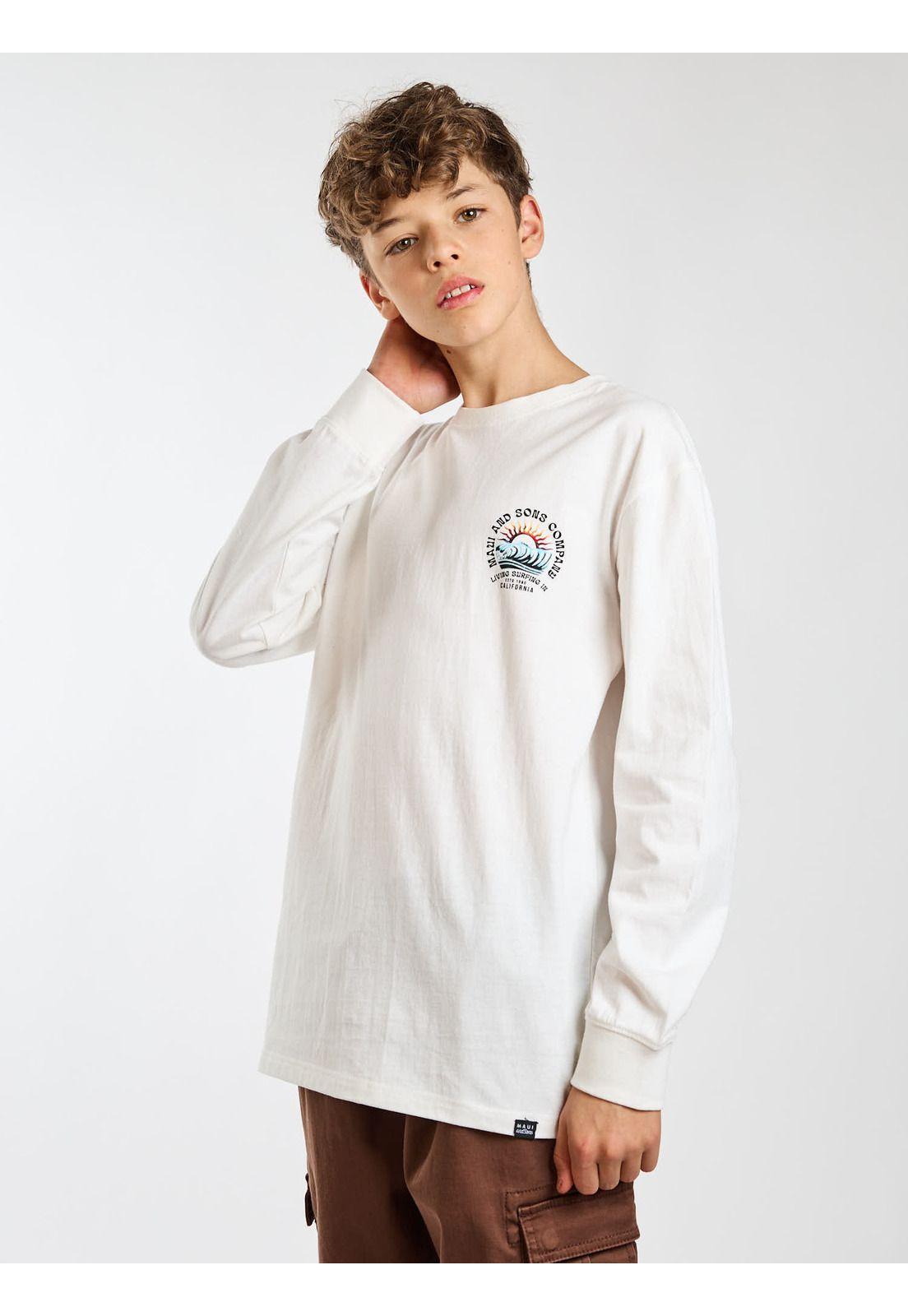Polera ML Malibu Blanco Infantil Maui and Sons-6