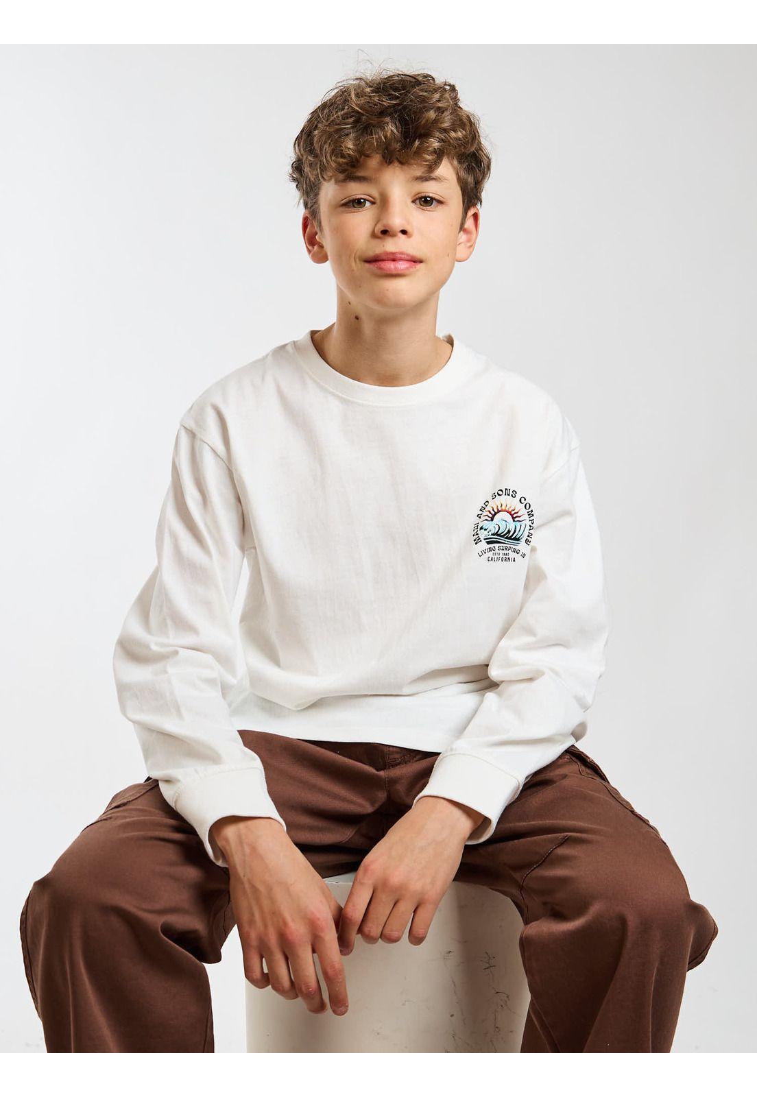 Polera ML Malibu Blanco Infantil Maui and Sons-7