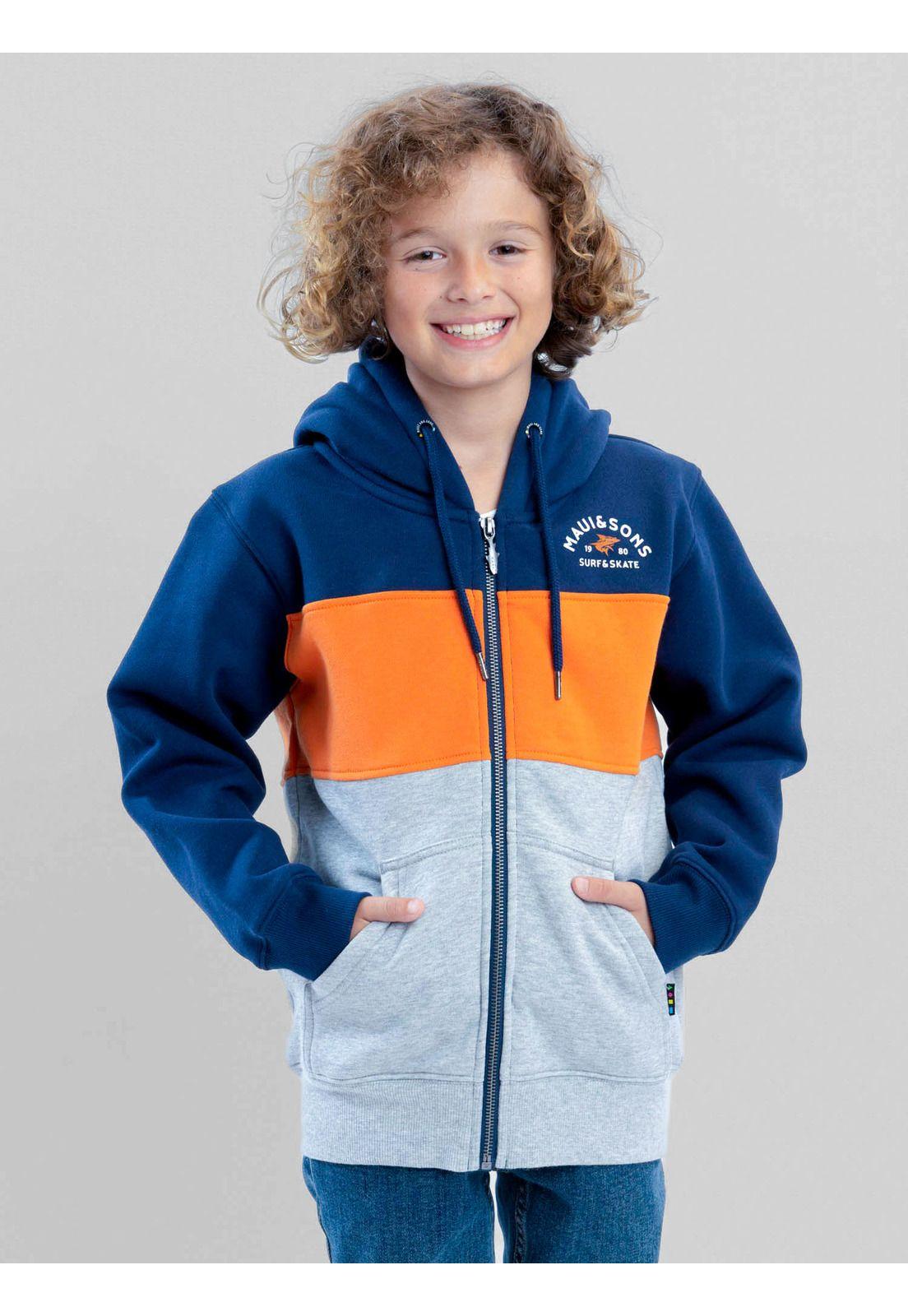 Poleron FZ Seaway Azul Infantil Maui And Sons-0