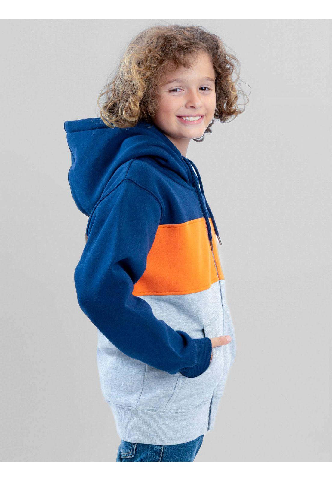 Poleron FZ Seaway Azul Infantil Maui And Sons-1