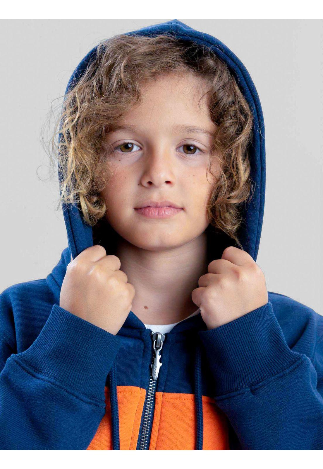 Poleron FZ Seaway Azul Infantil Maui And Sons-3