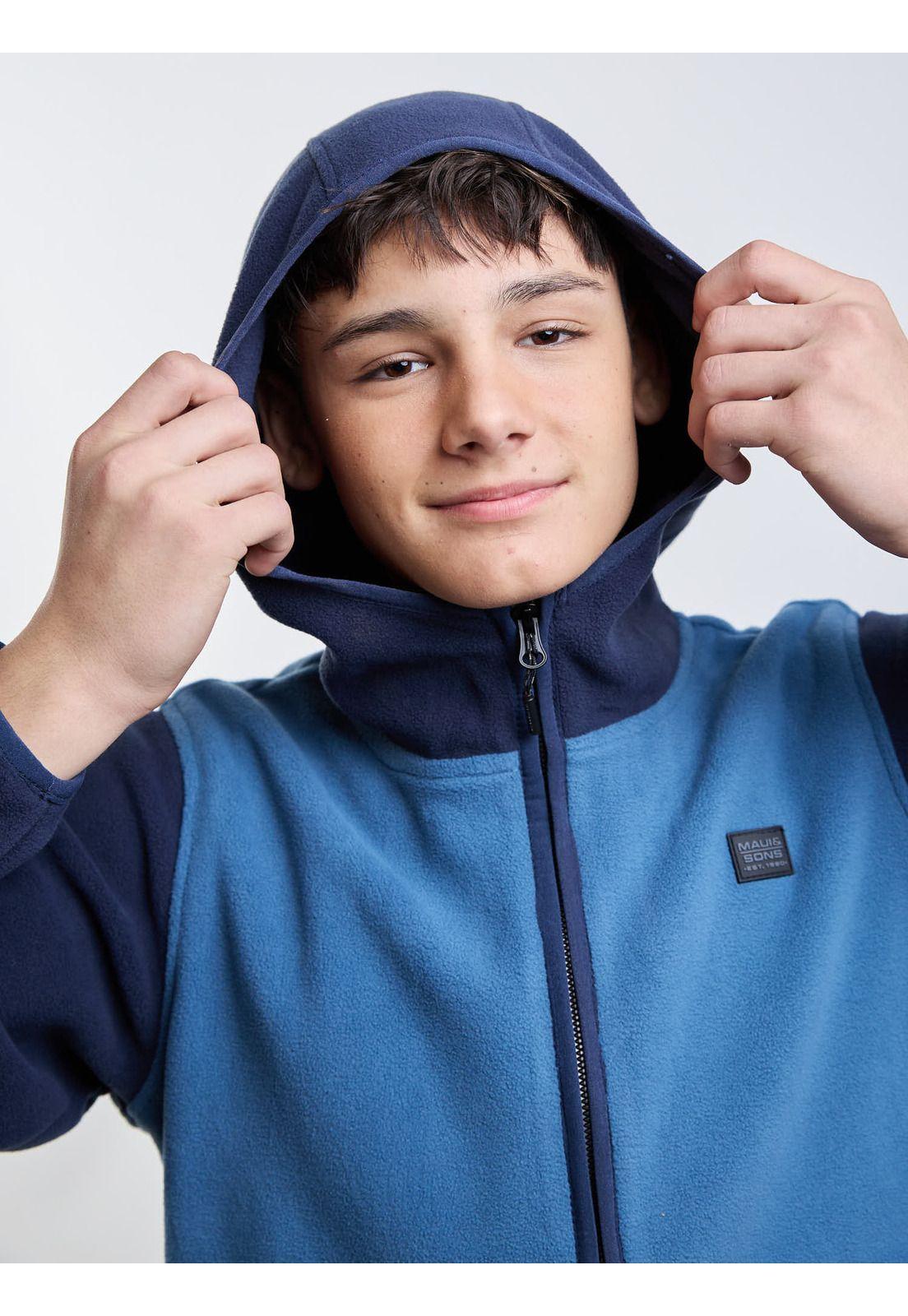 Poleron Micropolar Seaborn Azul Infantil Maui And Sons-3