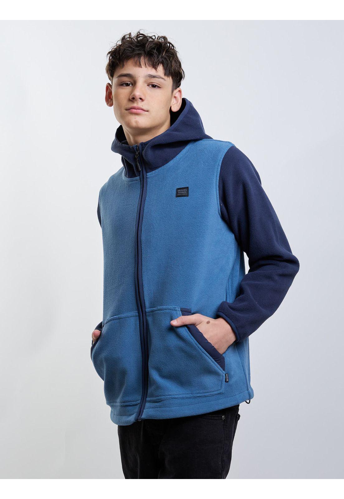 Poleron Micropolar Seaborn Azul Infantil Maui And Sons-6