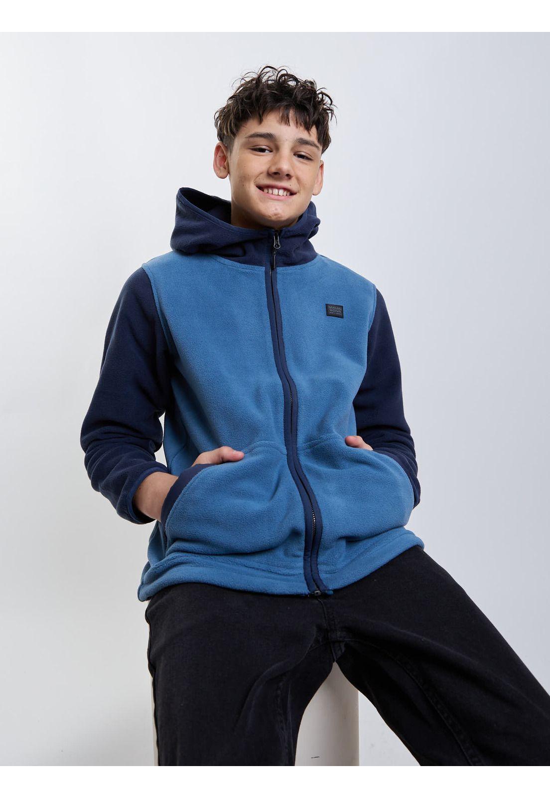 Poleron Micropolar Seaborn Azul Infantil Maui And Sons-7