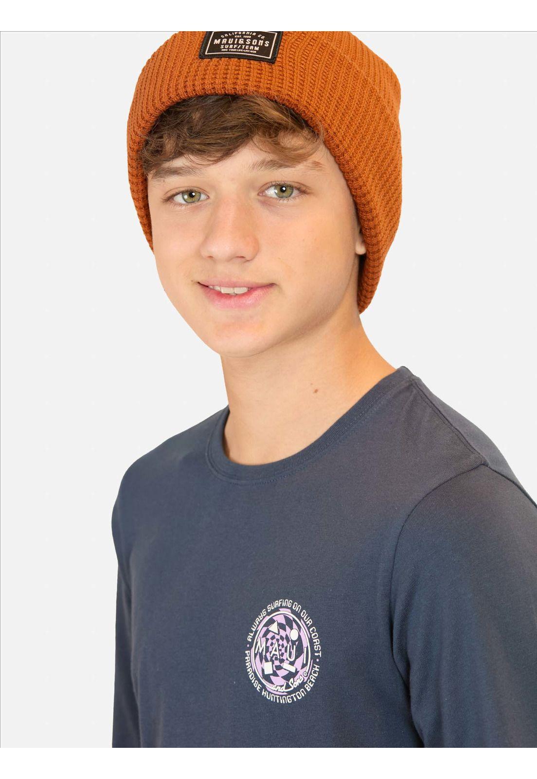 Polera ML Lava Shore Azul Infantil Maui And Sons-2