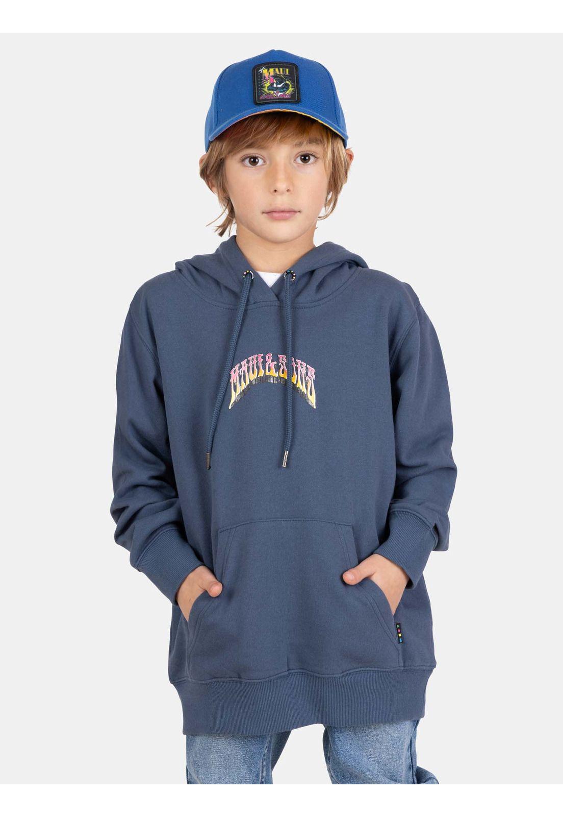 Poleron Canguro Brava Azul Infantil Maui And Sons-0