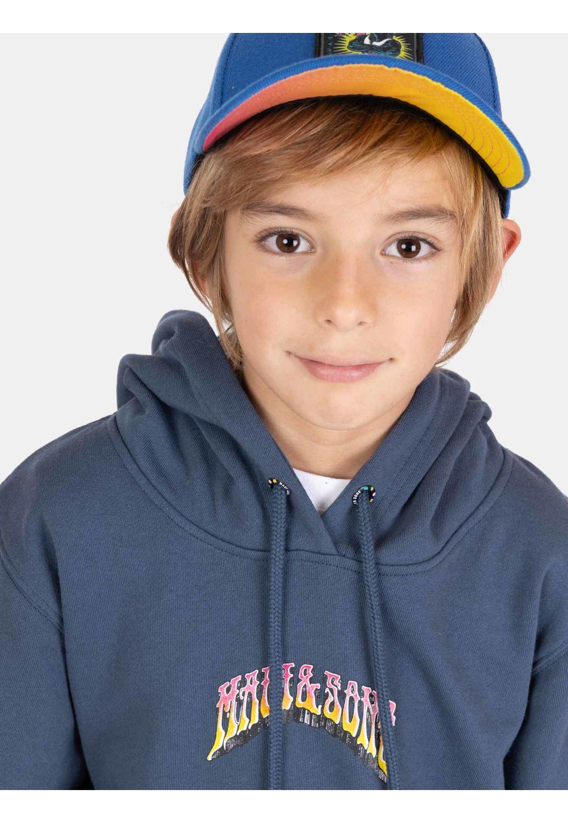 Poleron Canguro Brava Azul Infantil Maui And Sons-2